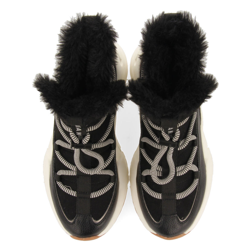 Sneakers tipo botín estilo après ski negras para niña y niño hainfeld