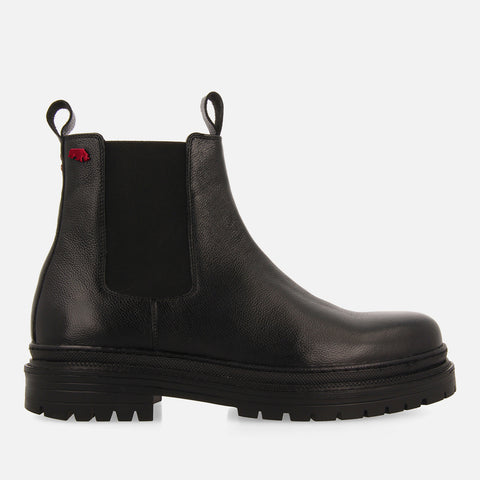 BOTAS TIPO CHELSEA DE PIEL EN COLOR NEGRO PARA HOMBRE HERRICK