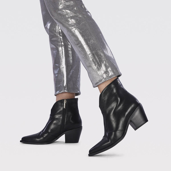 Botín estilo cowboy negro para mujer portree