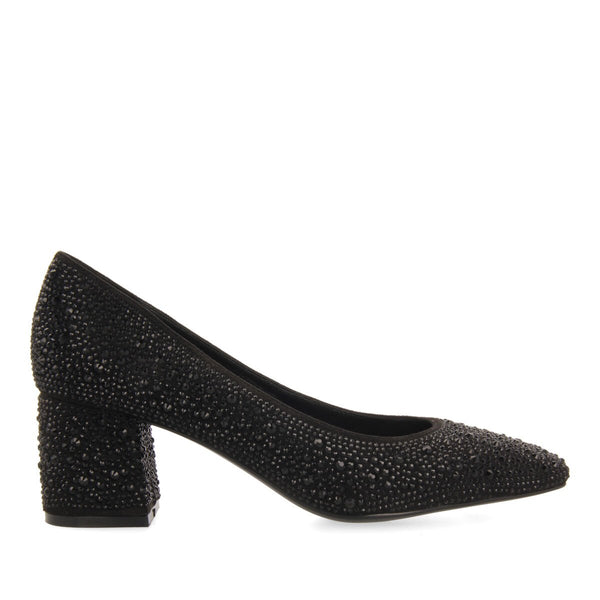 Zapatos de salón negros con detalle de cristales para mujer darnick