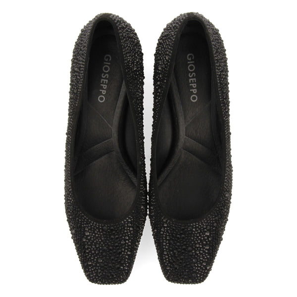 Zapatos de salón negros con detalle de cristales para mujer darnick