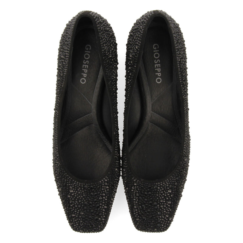 Zapatos de salón negros con detalle de cristales para mujer darnick