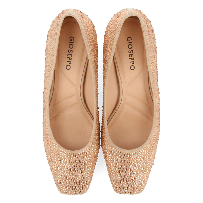 Zapatos de salón oro rosado con detalle de cristales para mujer darnick