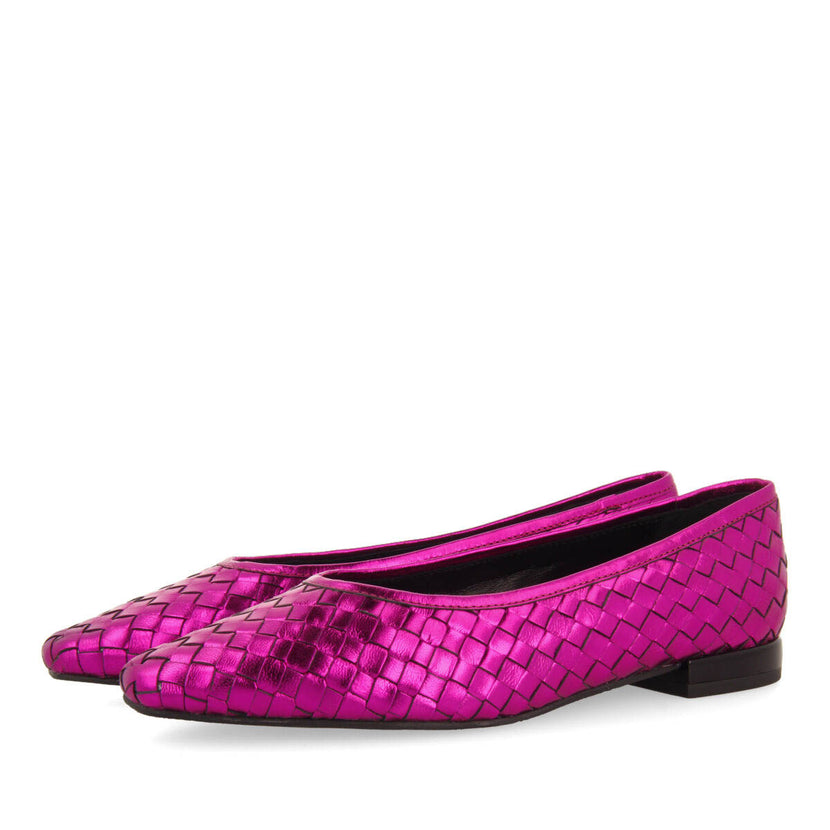 Bailarinas color fucsia de piel trenzada para mujer eisgarn