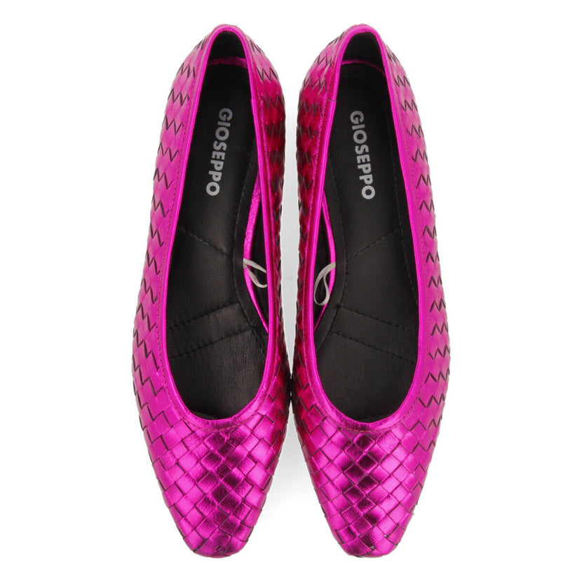 Bailarinas color fucsia de piel trenzada para mujer eisgarn