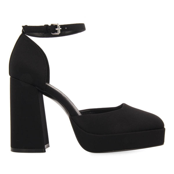 Zapatos negros de tacón ancho y plataforma para mujer assynt