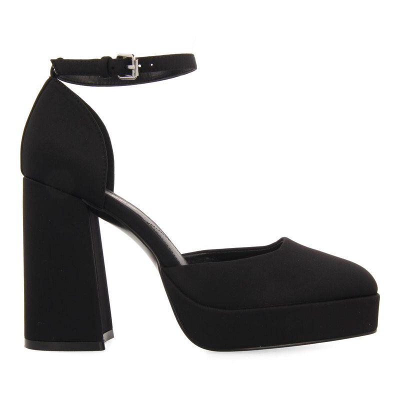 Zapatos negros de tacón ancho y plataforma para mujer assynt