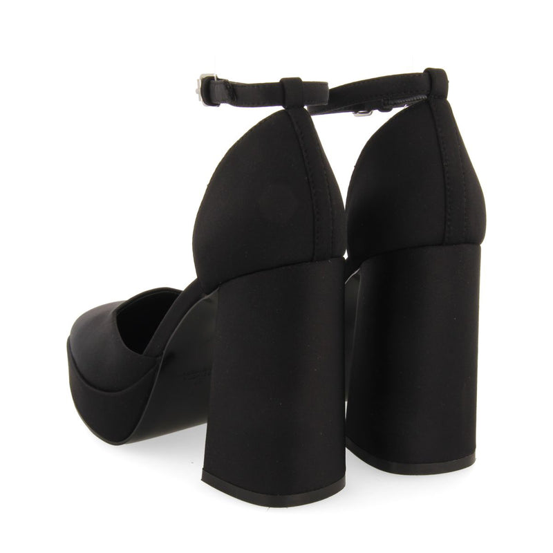 Zapatos negros de tacón ancho y plataforma para mujer assynt