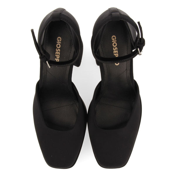 Zapatos negros de tacón ancho y plataforma para mujer assynt