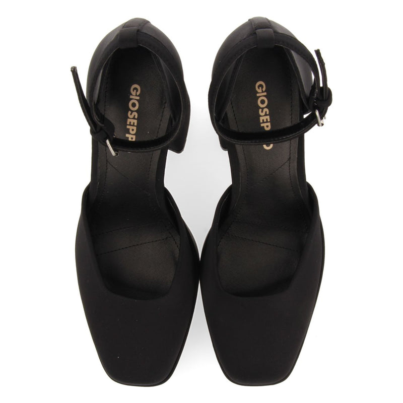 Zapatos negros de tacón ancho y plataforma para mujer assynt