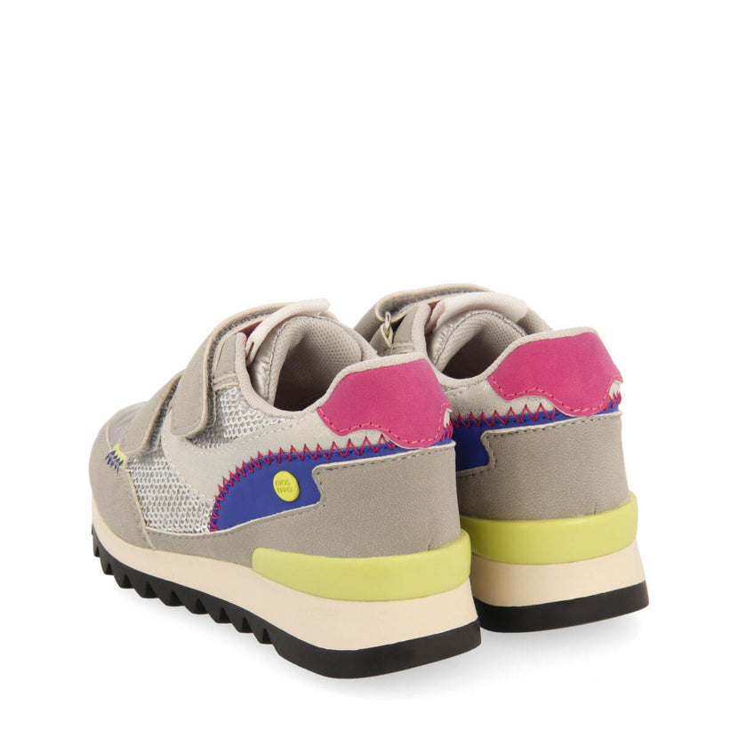 Sneakers con lentejuelas plata para niña y niño biberw