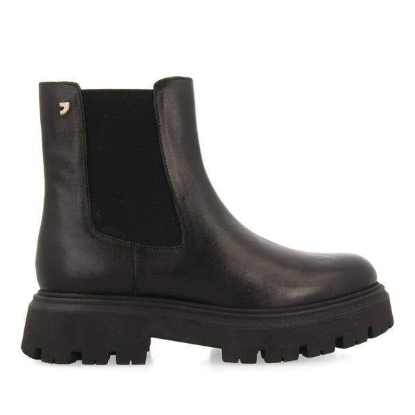 Botas negras de piel estilo chelsea para mujer langford