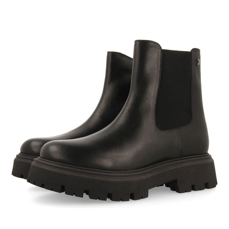 Botas negras de piel estilo chelsea para mujer langford