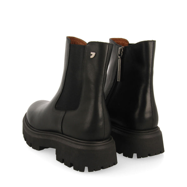 Botas negras de piel estilo chelsea para mujer langford