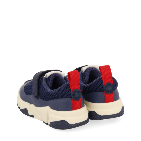 NAVY BLUE SNEAKERS WITH COLOR ACCENTS FOR BABY YULEE