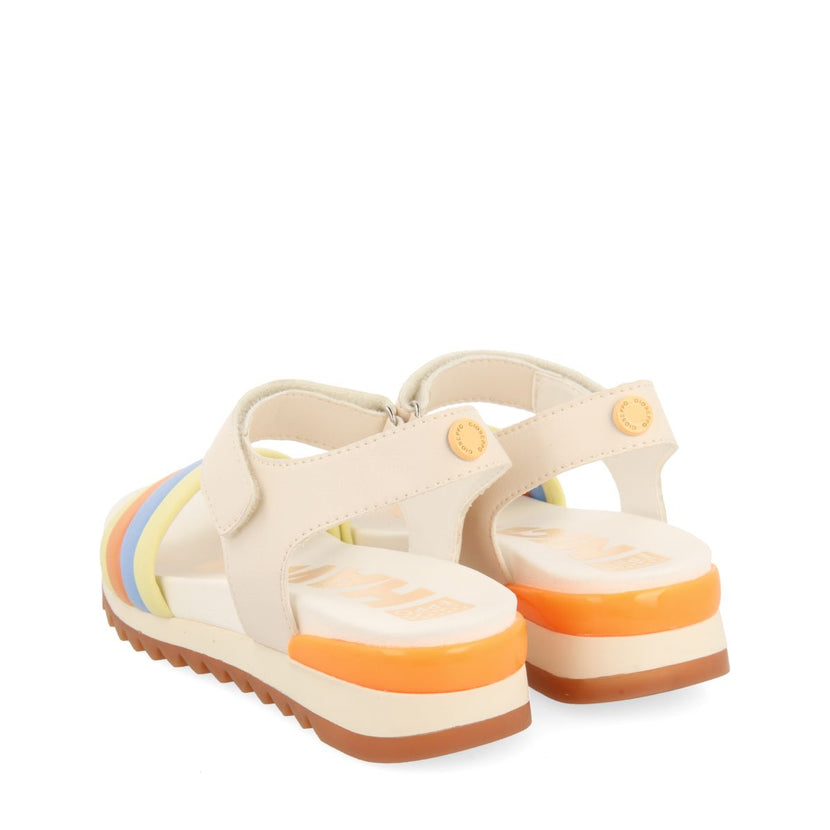 SANDALES DE SPORT BLANCHES AVEC DÉTAILS MULTICOLORES POUR FILLE ET GARÇON CLAPIERS