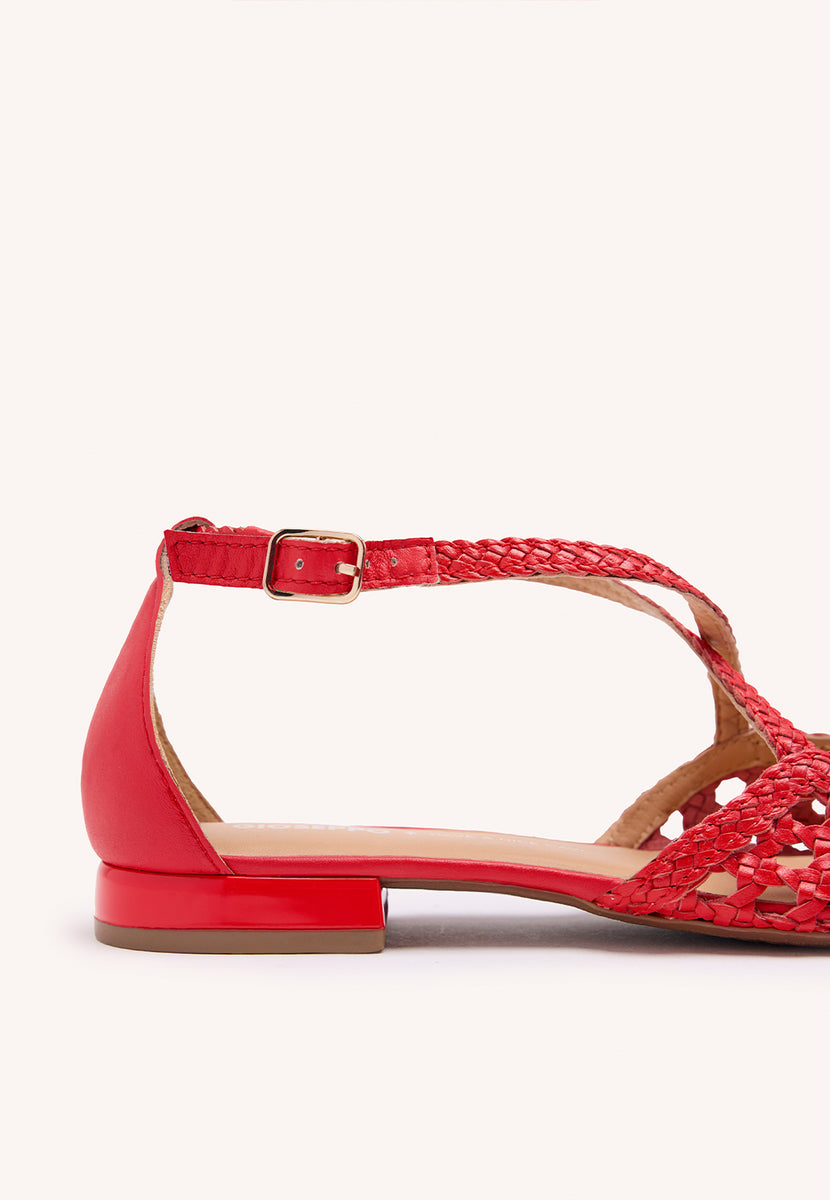 BALLERINE IN PELLE CON INTRECCI PER DONNA LESKOVIC