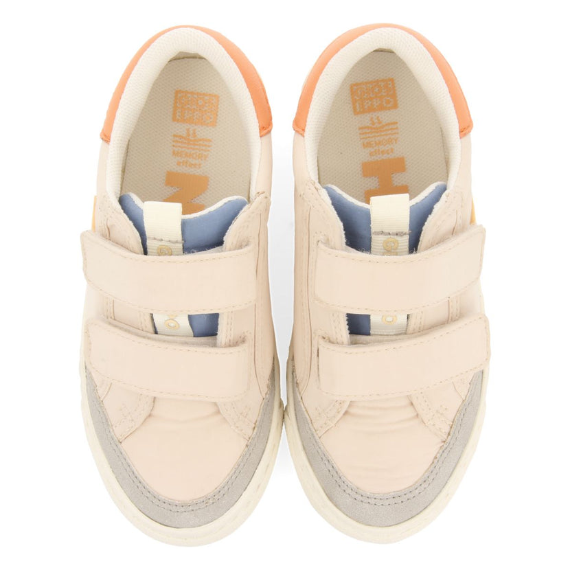 SNEAKERS COLOR BEIGE CON ACENTOS DE COLOR PARA NIÑA Y NIÑO HEPPNER