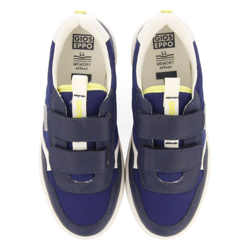 SNEAKERS COLOR AZUL MARINO ESTILO RETRO CON DETALLES DE COLOR PARA NIÑA Y NIÑO WELAKA