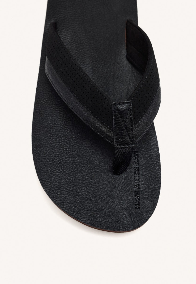 TONGS NOIRES AVEC COUPE BICOLORE POUR HOMME BRENT