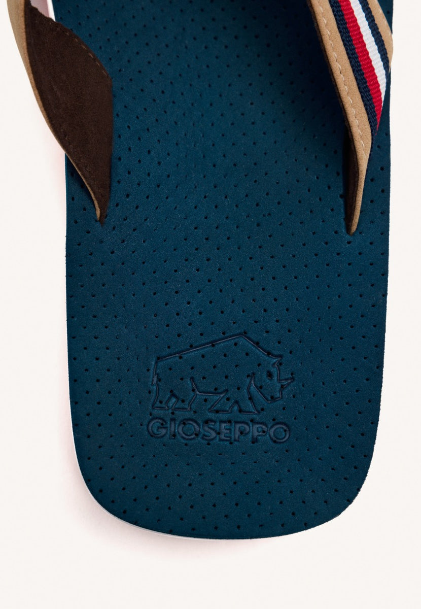 TONGS BLEUES MARINE AVEC CONTRASTES DE COULEUR POUR HOMME COLTON