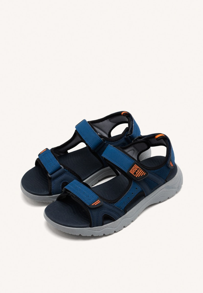 SANDALES BLEUES MARINE AVEC ACCENTS DE COULEUR POUR HOMME METKOVIC