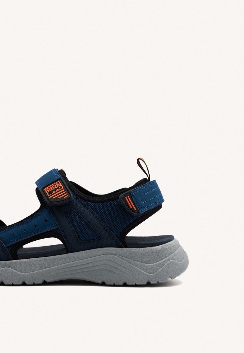 SANDALES BLEUES MARINE AVEC ACCENTS DE COULEUR POUR HOMME METKOVIC