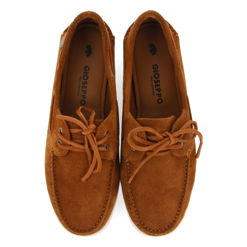 MOCASSINS EN CUIR DE COULEUR CUIR DE STYLE NAUTIQUE POUR HOMME TRUNO