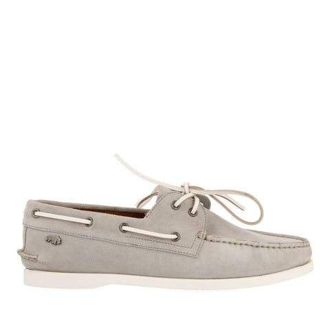 MOCASSINS GRIS EN CUIR STYLE NAUTIQUE POUR HOMME TRUNO