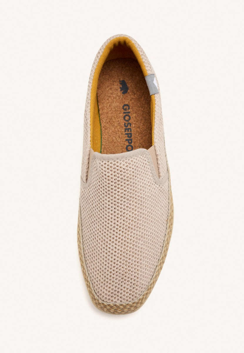 ESPADRILLES DE COULEUR BEIGE EN MAILLE AVEC COTON RECYCLÉ POUR HOMME YACOLT
