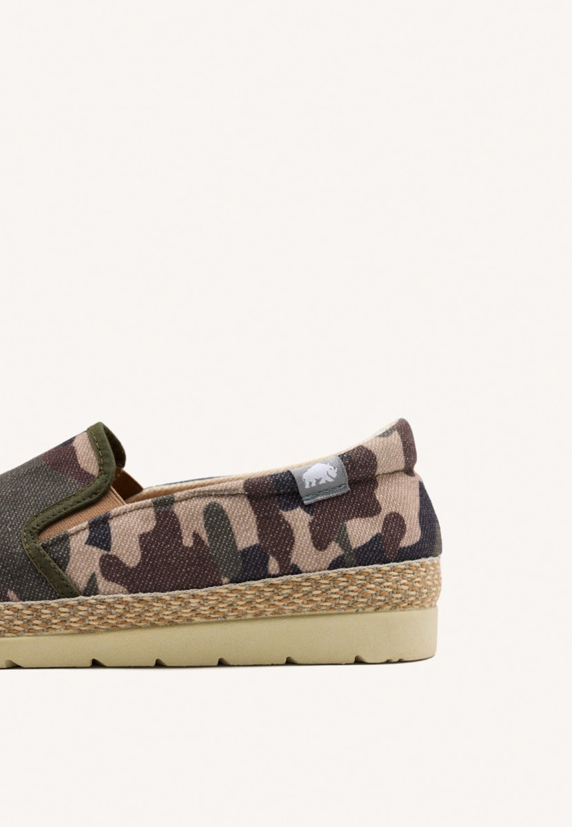 ESPADRILLES CON ESTAMPADO DE CAMUFLAJE Y ALGODÓN RECICLADO PARA HOMBRE VALRICO