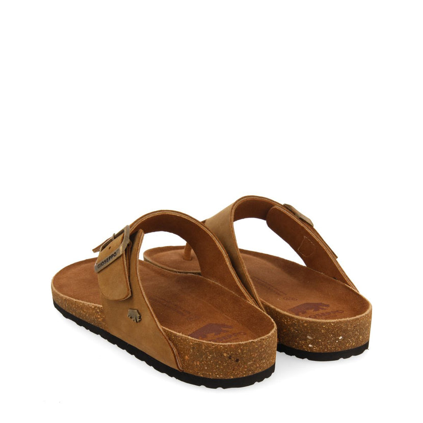 SANDALES EN CUIR DE COULEUR MARRON STYLE GREC AVEC SEMELLE BIO POUR HOMME RUSKIN