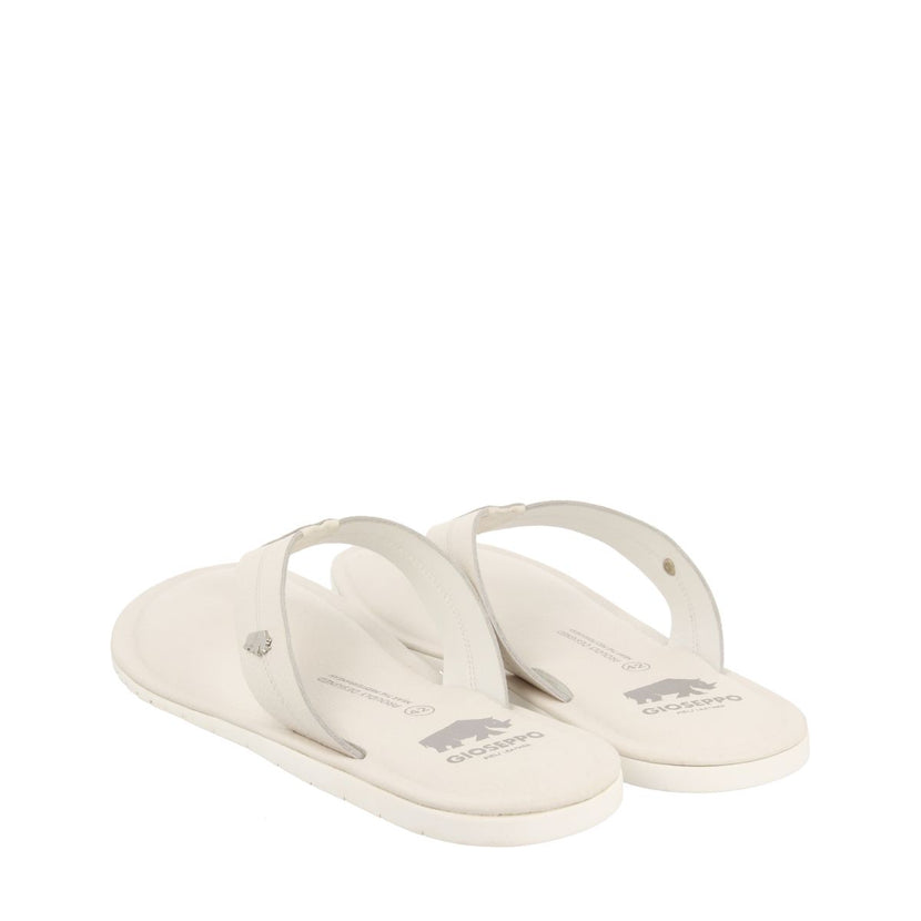 TONGS BLANCHES EN CUIR POUR HOMME WASCO