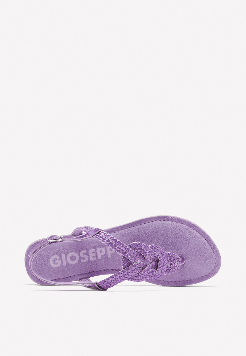 SANDALI MALVA IN PELLE INTRECCIATA PER DONNA ZUPANJA