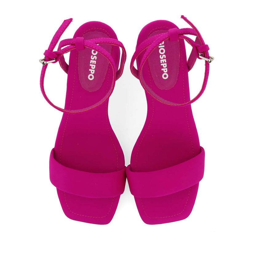 SANDALIAS FUCSIA DE TACÓN CON TIRA ACOLCHADA PARA MUJER GIARRE