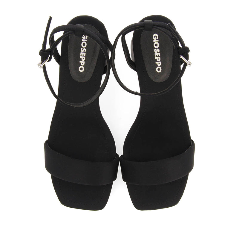 SANDALIAS NEGRAS DE TACÓN CON TIRA ACOLCHADA PARA MUJER GIARRE