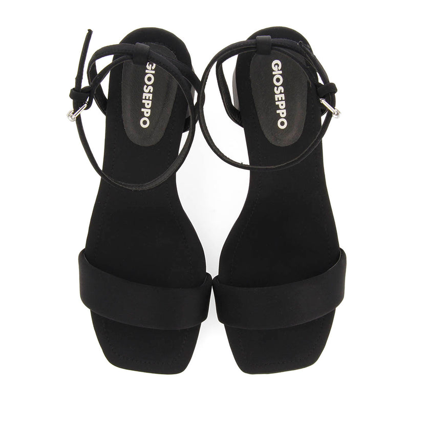 SANDALIAS NEGRAS DE TACÓN CON TIRA ACOLCHADA PARA MUJER GIARRE