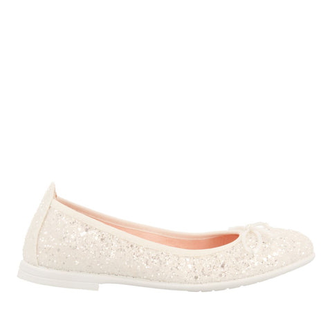 BALLERINE BIANCHE CON GLITTER PER RAGAZZA E RAGAZZO KOLONGE