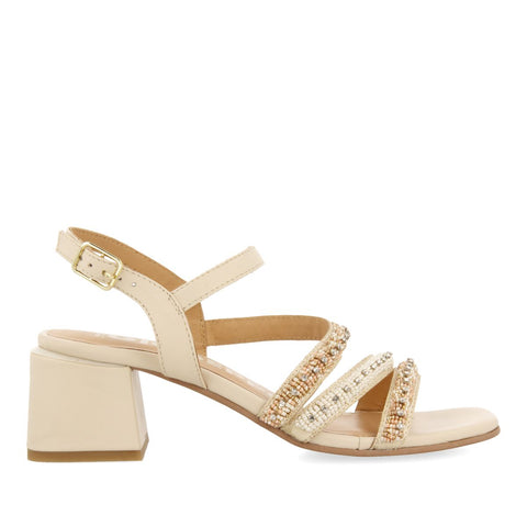 SANDALI CON TACCO OFF-WHITE CON CINTURINI CON DETTAGLI MULTICOLOR PER DONNA BALAO