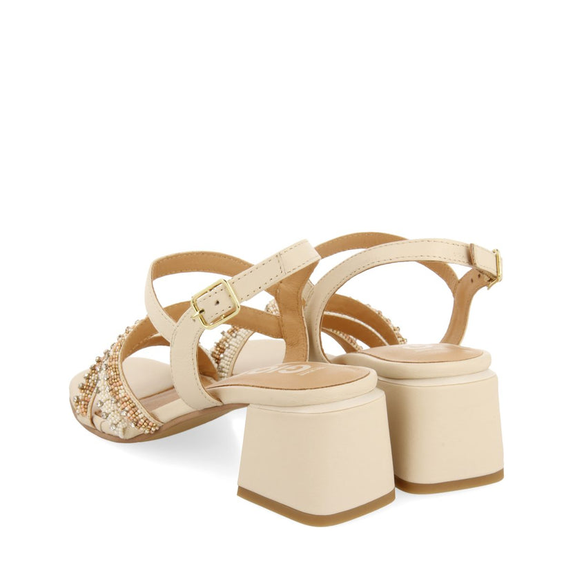 SANDALI CON TACCO OFF-WHITE CON CINTURINI CON DETTAGLI MULTICOLOR PER DONNA BALAO