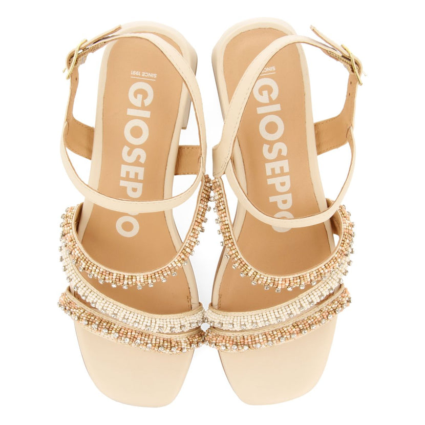 SANDALI CON TACCO OFF-WHITE CON CINTURINI CON DETTAGLI MULTICOLOR PER DONNA BALAO