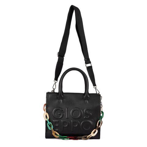 BOLSO NEGRO CON ASAS Y BANDOLERA LANEAST