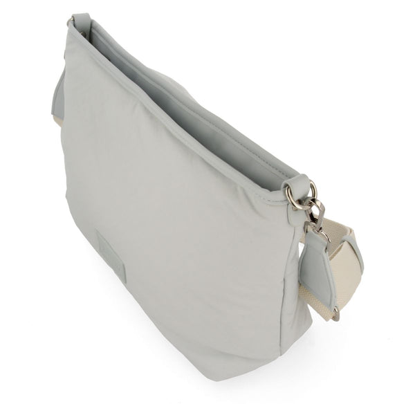 BOLSO BANDOLERA COLOR BEIGE DE NYLON CON DETALLE EN BEIGE PENDEEN