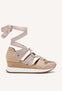 SNEAKERS ABIERTOS BEIGE TIPO ESPADRILLE CON TIRAS PARA MUJER MUIR
