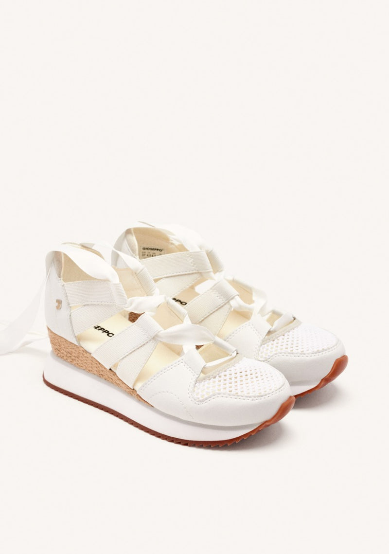 SNEAKERS ABIERTOS OFF-WHITE TIPO ESPADRILLE CON TIRAS PARA MUJER MUIR