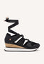 SNEAKERS ABIERTOS NEGROS TIPO ESPADRILLE CON TIRAS PARA MUJER MUIR
