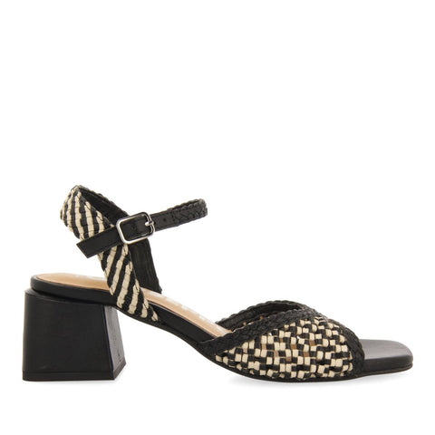 SANDALIAS DE TACÓN CON PALA TRENZADA BICOLOR PARA MUJER LADOCK