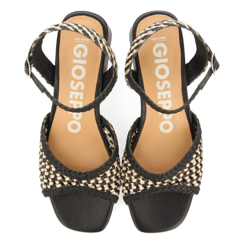 SANDALIAS DE TACÓN CON PALA TRENZADA BICOLOR PARA MUJER LADOCK