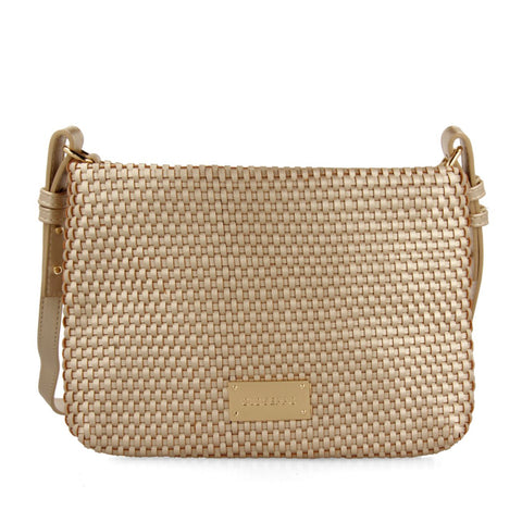 GOLD COLORED CROSSBODY BAG WITH MORVAH BRAIDING