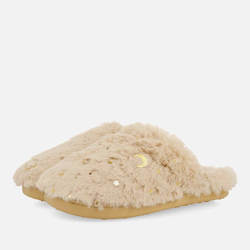 PLUSH SLIPPERS WITH STAR LETENYE